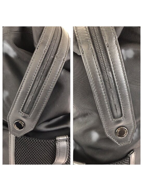 Fendi Zucca Black Silver Nylon Leather Backpack main image 9